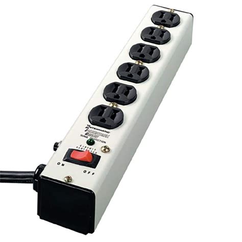 white surge suppressor power strip